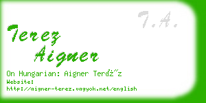 terez aigner business card